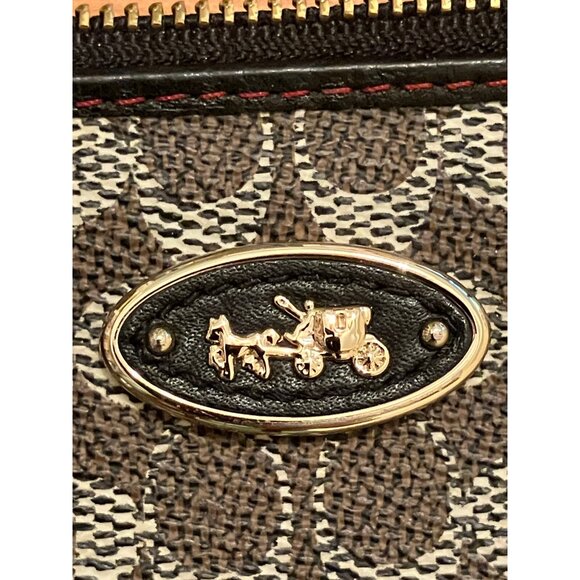 COACH New York  Brown w/Logo Zip Wristlet  Wallet 3x6 in.Number M 1480 53009B - Picture 3 of 13